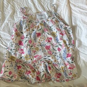 Old Navy Floral Print Camisole with Pink and Yellow Accents